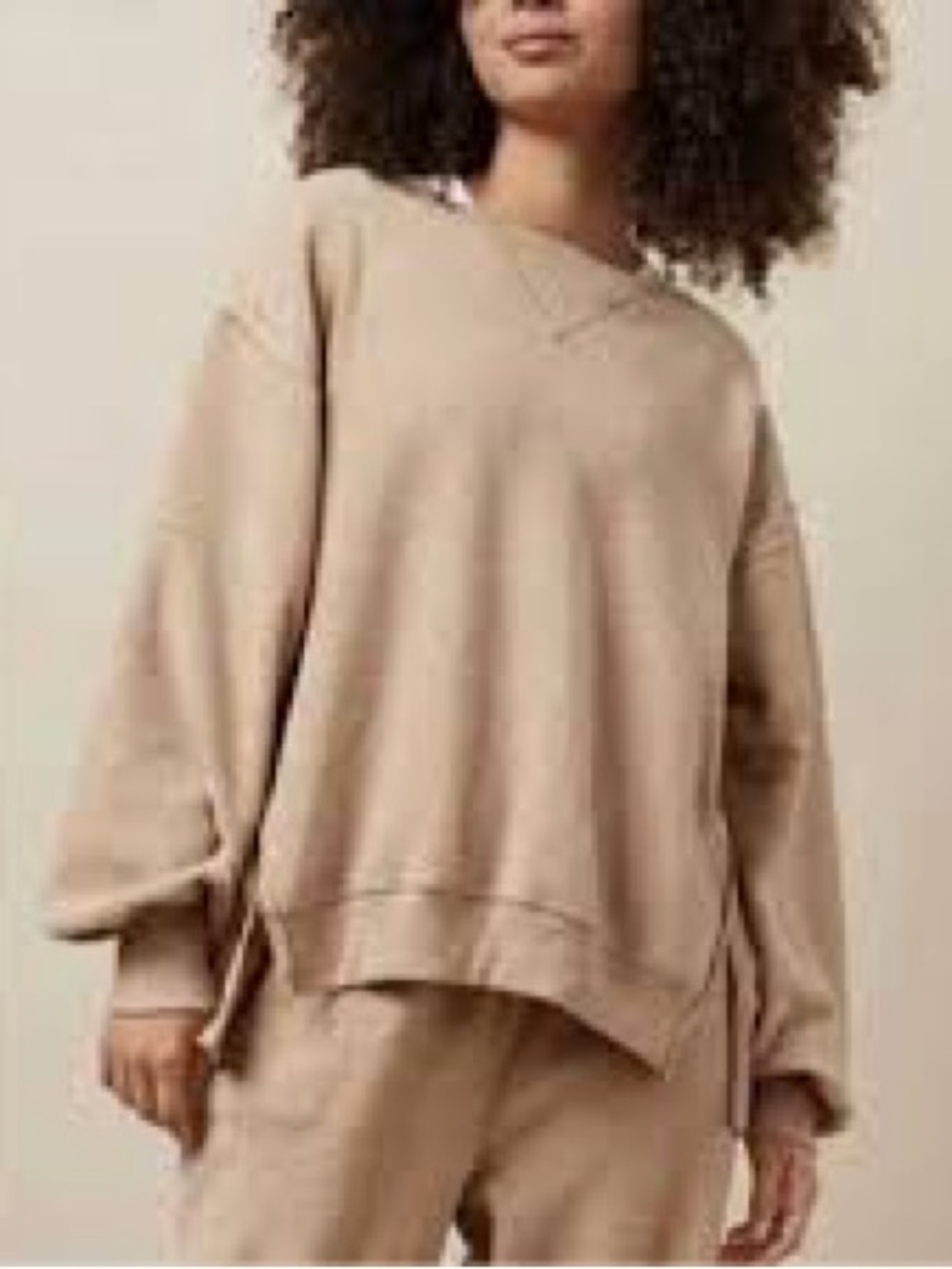 NWT American eagle seriously huggable Everyday Oversized fleece pullover tan XL